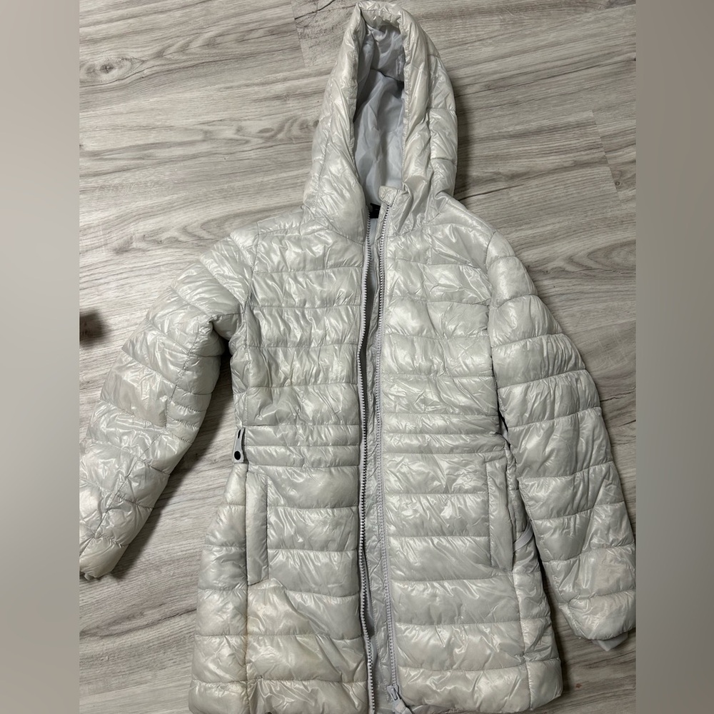 Swiss Tech Women's Light Gray Puffer Jacket